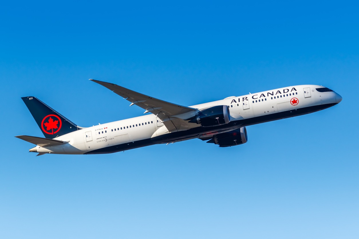 Air Canada Boeing 787-9 Dreamliner airplane Frankfurt Airport in Germany
