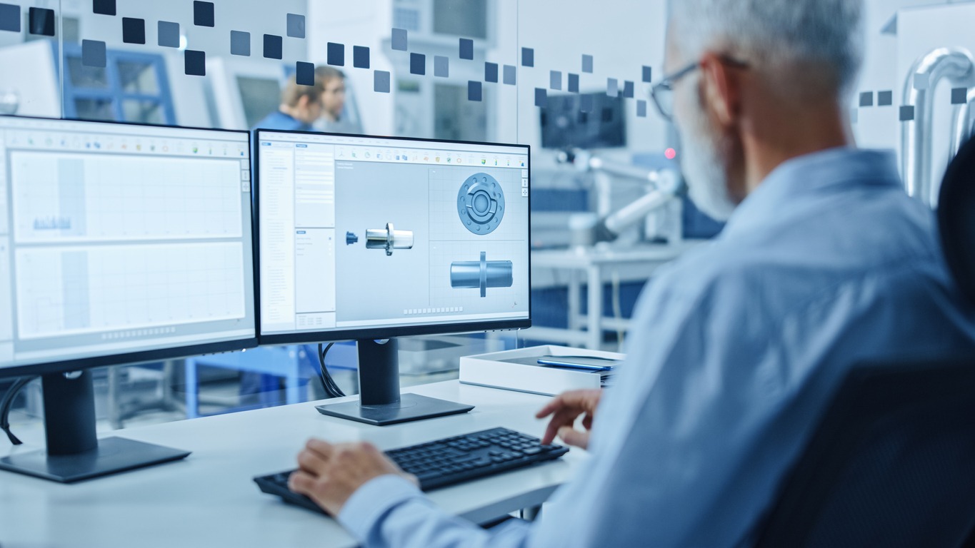 Engineer, Car, Design, Machine Part, Design Professional, Technology, Manufacturing, Industry, Senior Adult, Engineering, Computer Monitor, Computer, Technician, Three Dimensional, Using Computer, Desk, Computer Software, Office