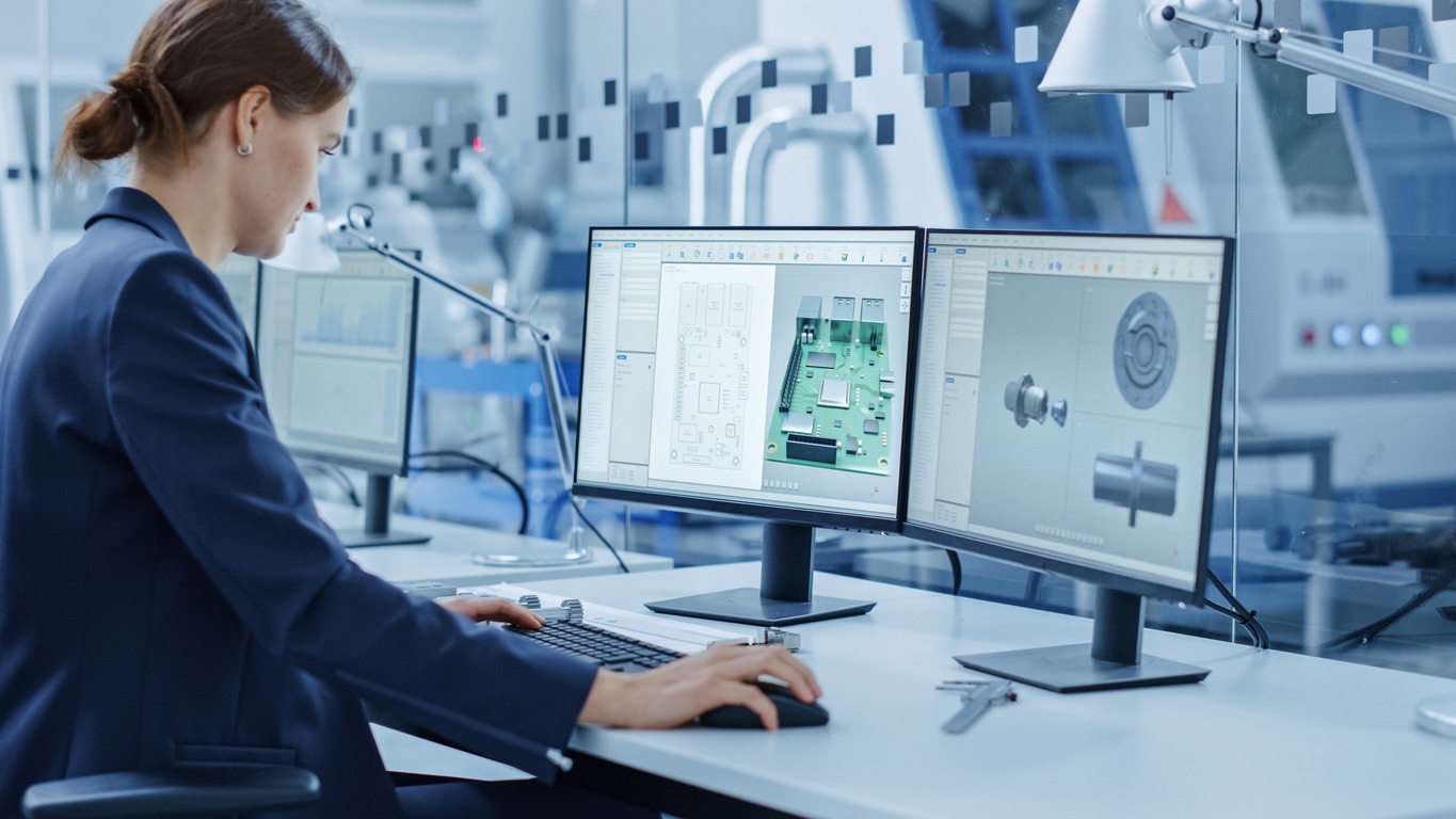 Engineer, Machine Part, Model – Object, Three Dimensional, Design, Computer, Industry, Factory, Manufacturing, Car, Computer Software, Computer Monitor, Design Professional, Women, Office, Development