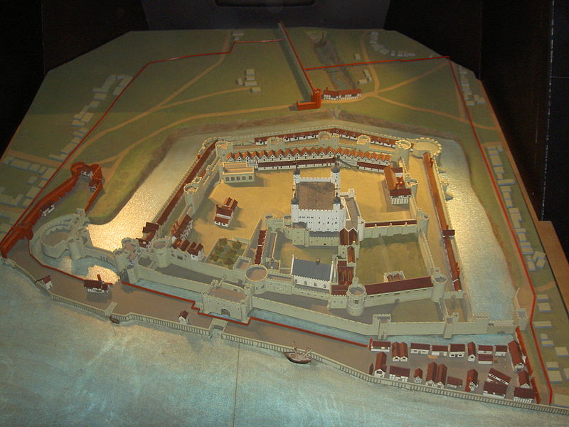 A scale model of the Tower of London. This model can be found inside the tower