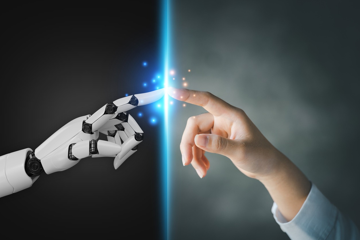 Artificial Intelligence, Robot, People, Hand, Robotics, Child, Trust, Cooperation, Touching, Innovation, Handshake, One Person, Learning, Solution, Human Hand, Cyborg, Connection, Sensory Perception
