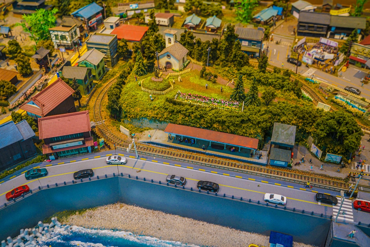 City, Diorama, Small, Cultures, Photography, Shonan, Thoroughfare, Traffic, Transportation, Architecture, Cityscape, Color Image, Horizon