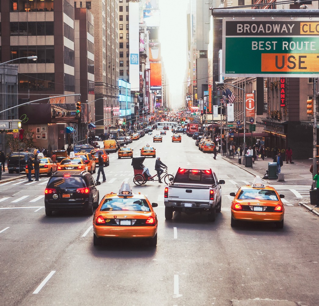 Times Square with billboards