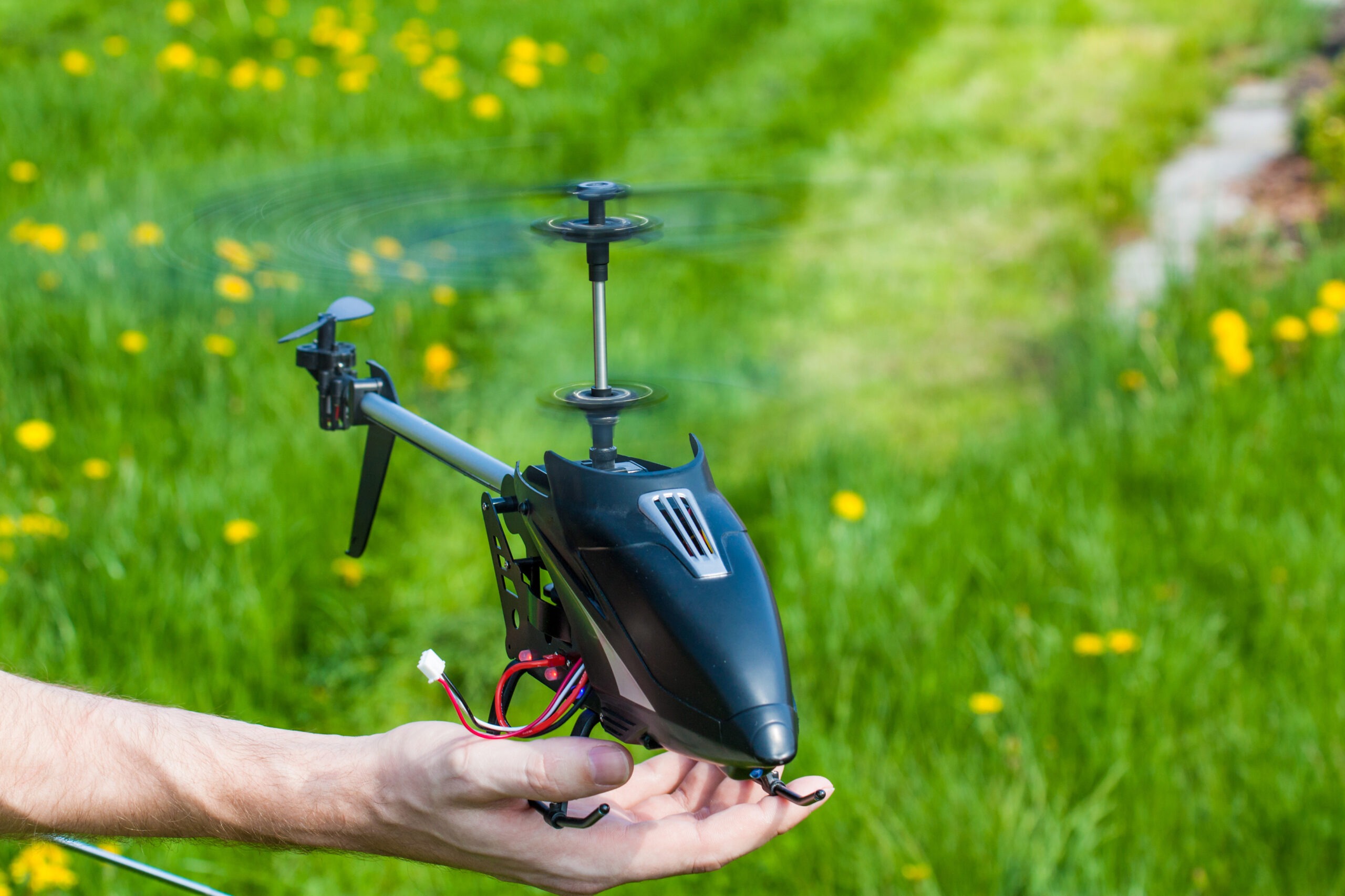 Flying RC Helicopter