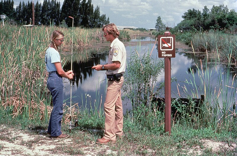 Checking fishing license