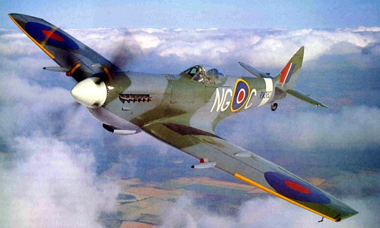 Spitfire inflight color