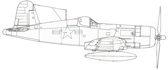 F4U blueprint side