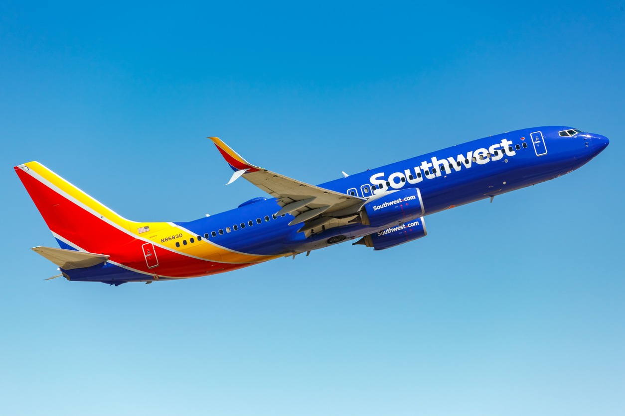Southwest Airlines Boeing 737-800 airplane Phoenix Airport in Arizona