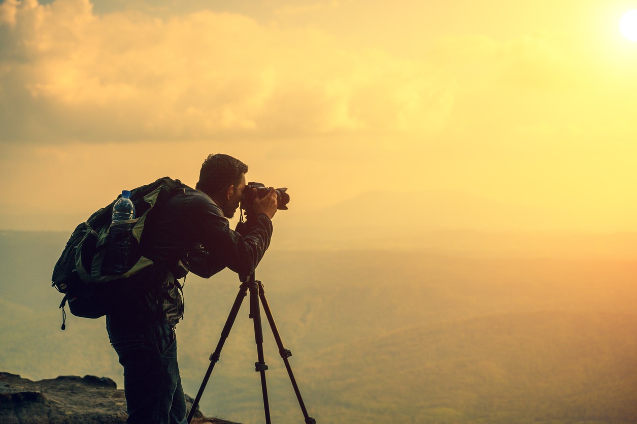 Tripod holding photography