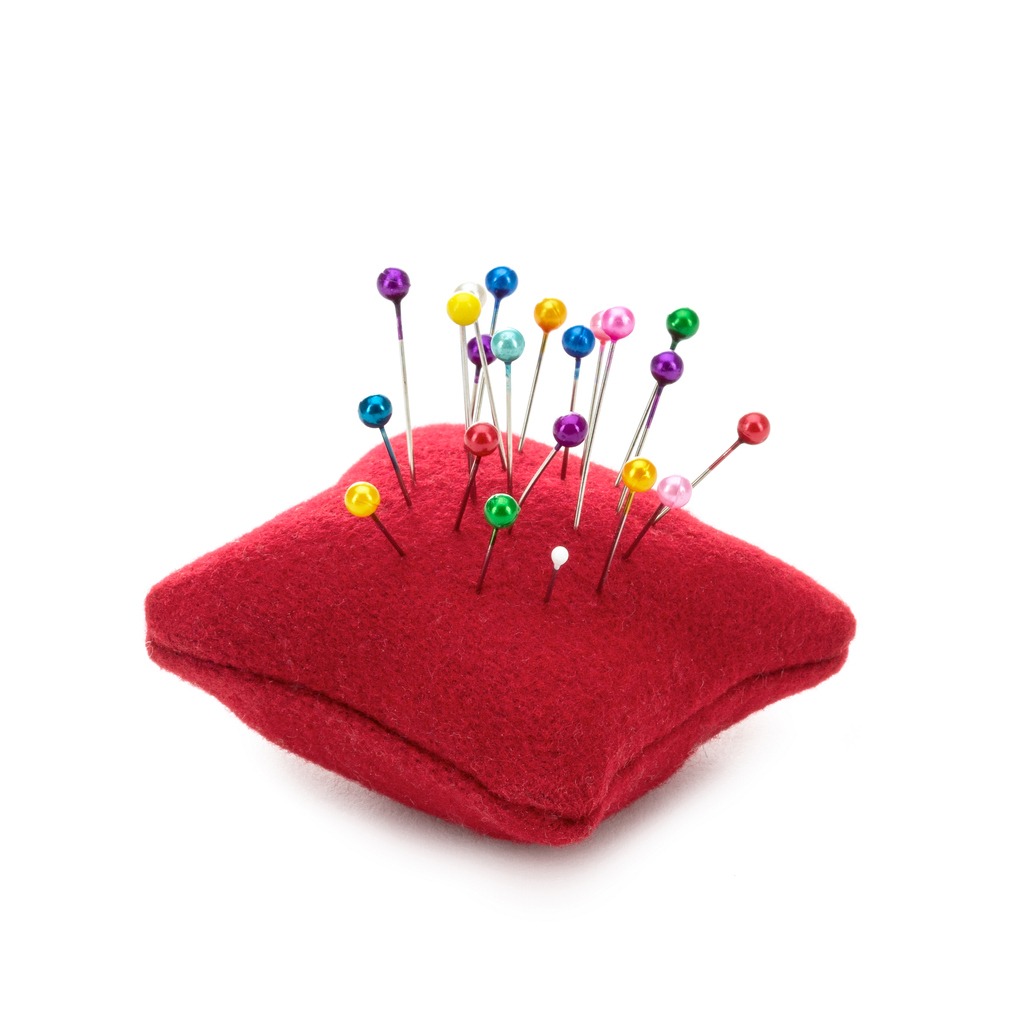 Sewing pins and pin cushion
