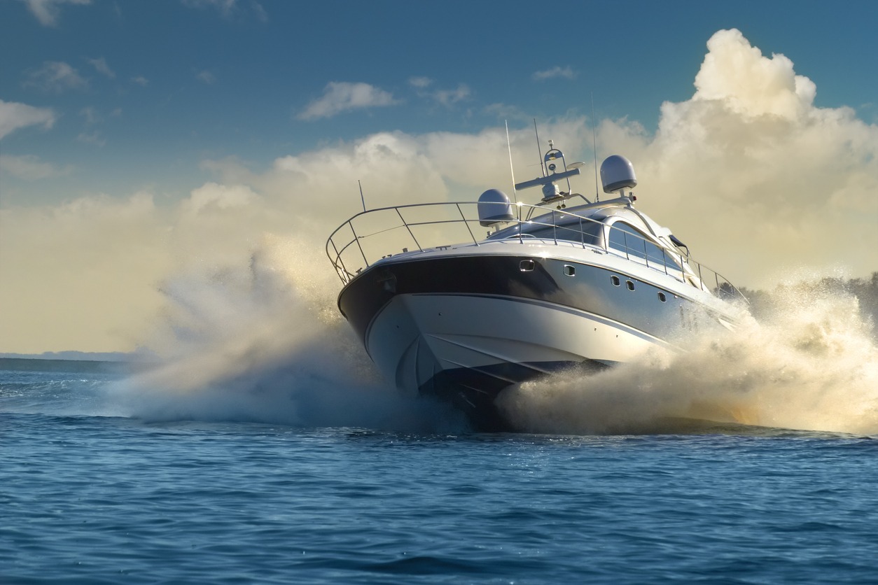 Fast luxury yacht