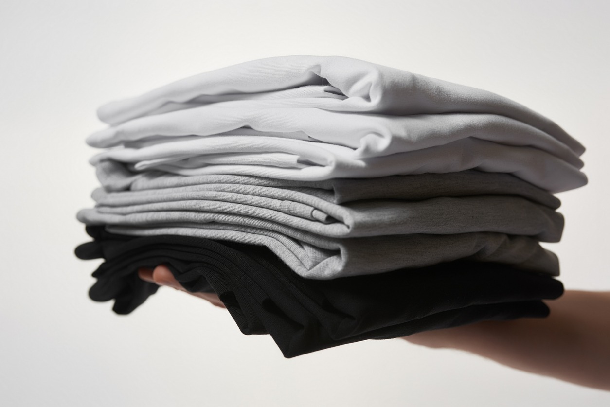 A stack of t-shirts