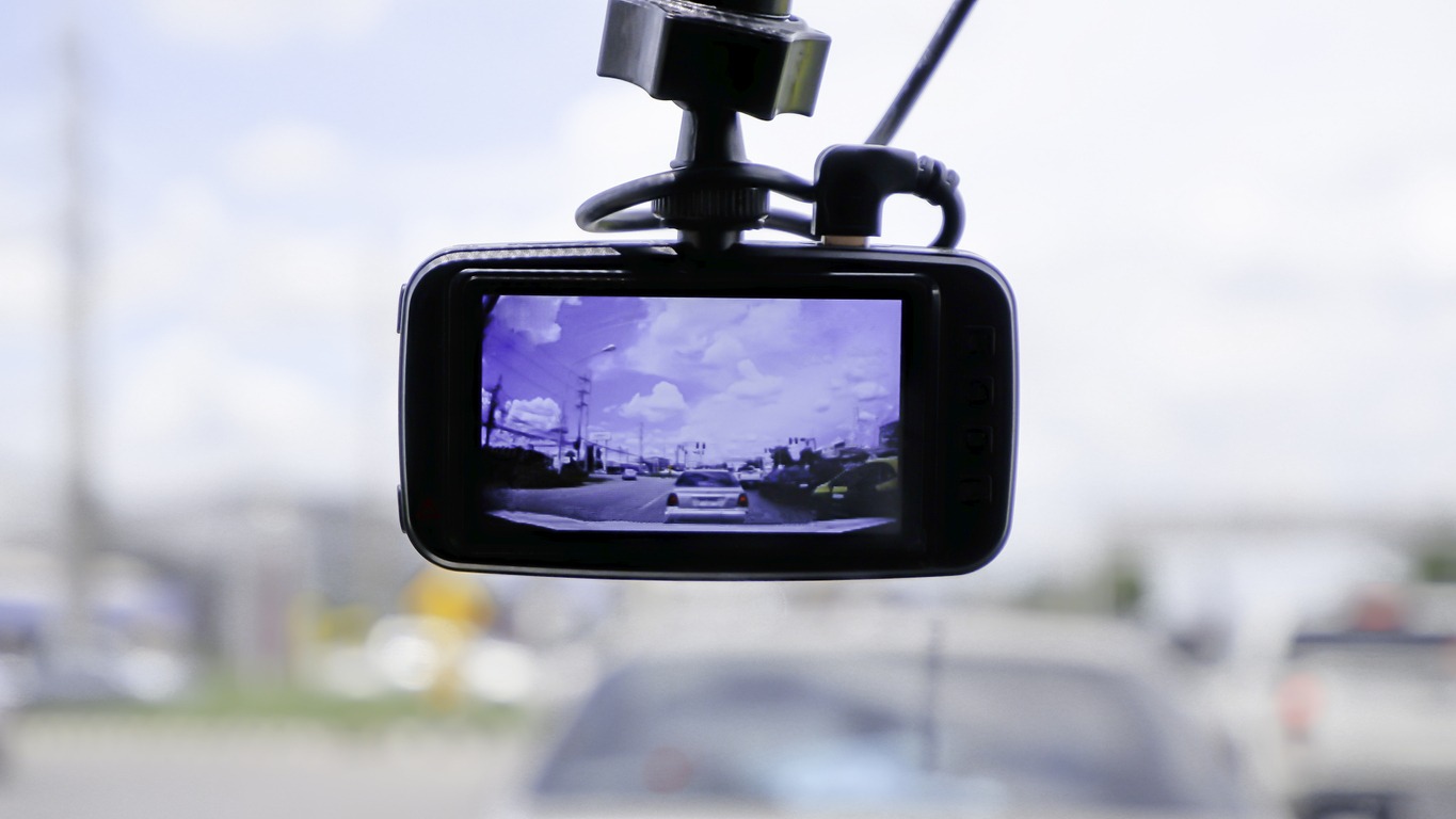 Camera on the front of a car 