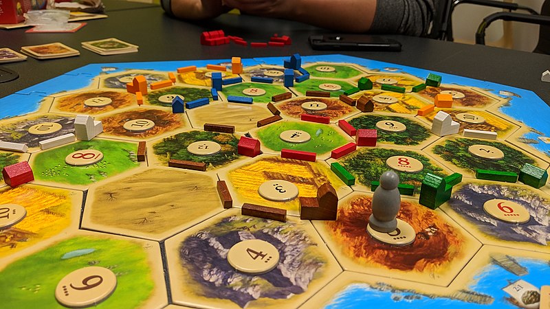 A game of Settlers of Catan