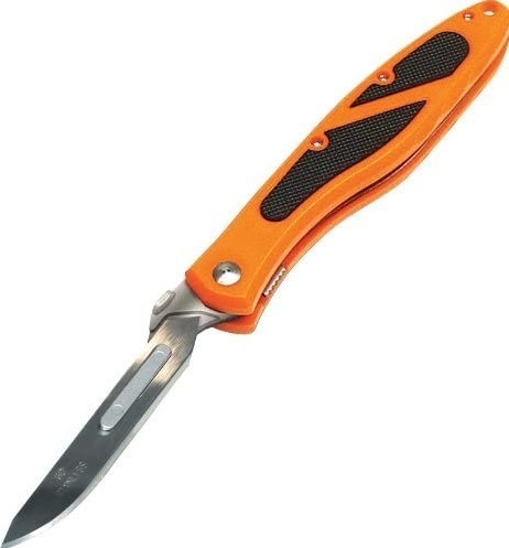 an orange skinning knife