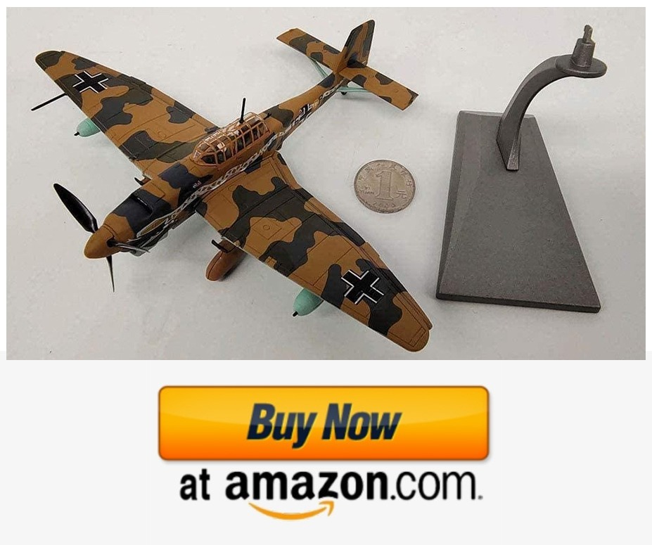 1/72 Scale Aircraft Model   Military Junkers Ju 87 Stuka Bomber Alloy Model Adult Collectibles and Gifts 8.3Inch X 6.3Inch