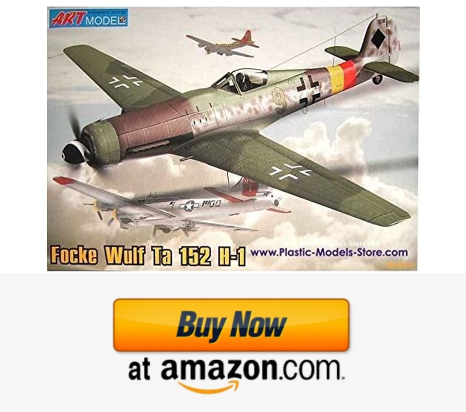Art Model Plastic Model Building Airplane Aircraft FOCKE WULF TA 152 H-1 German Interceptor WWII 1-72 7204