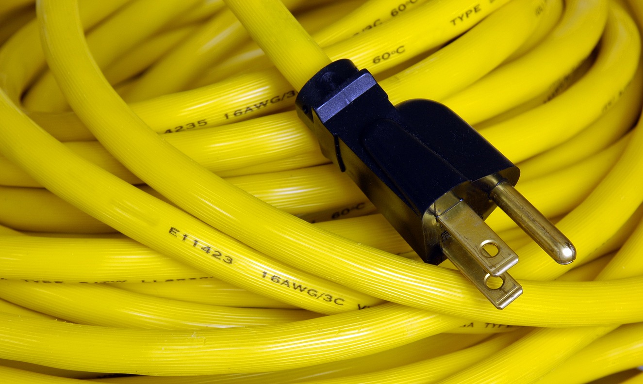 yellow extension cord