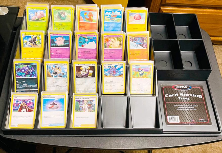 Organized Pokémon cards
