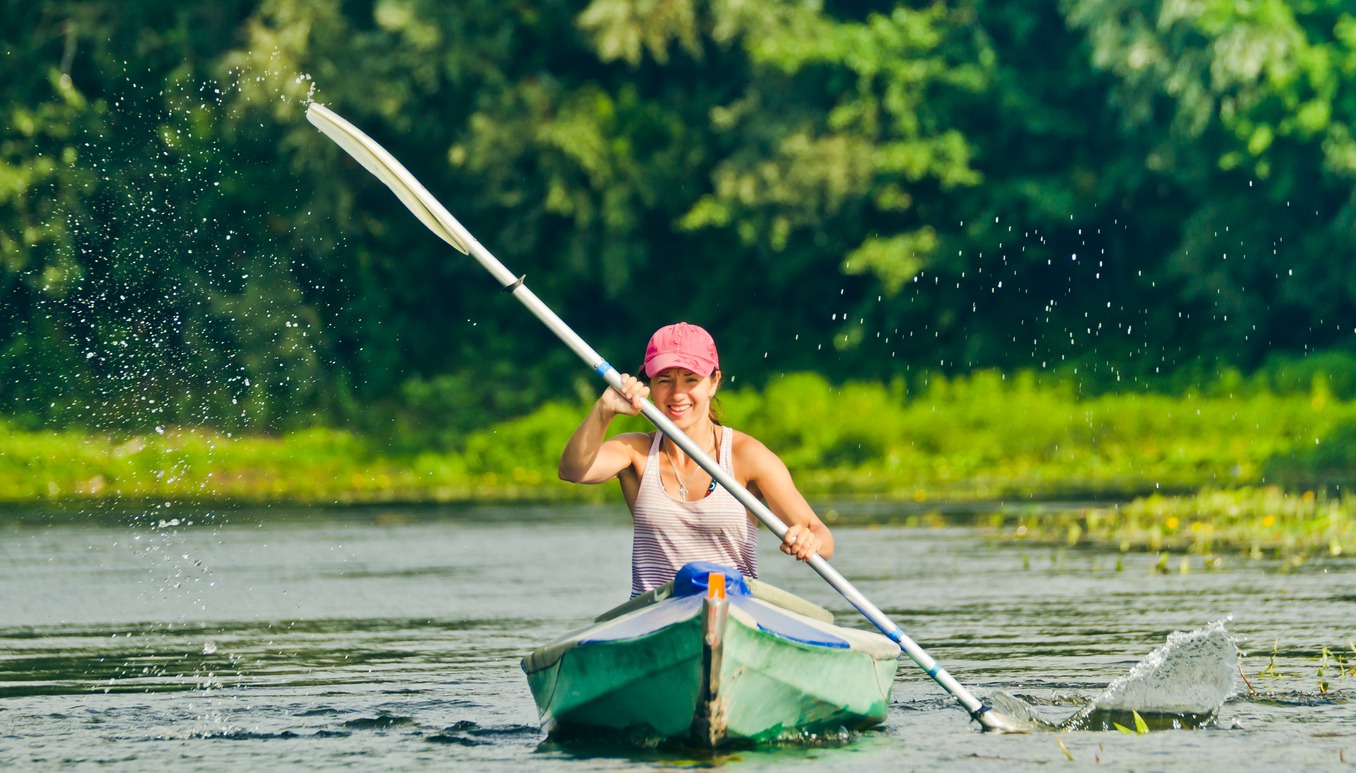 Girl canoeing