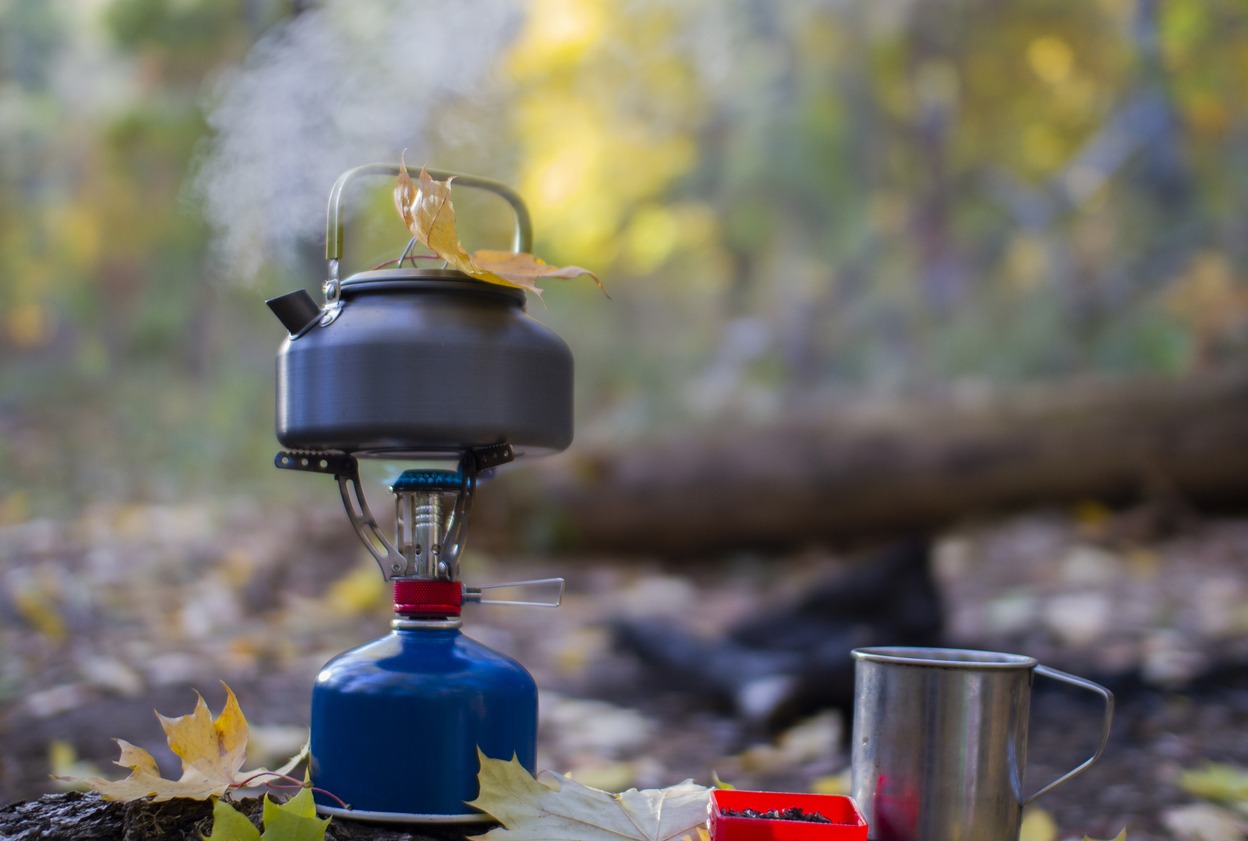 A backpacking stove
