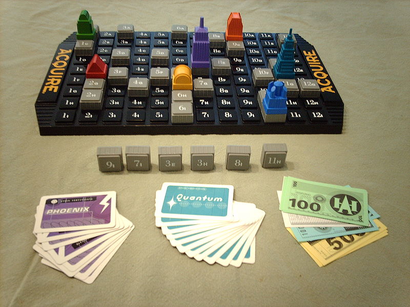 Acquire Board Game gameplay in progress