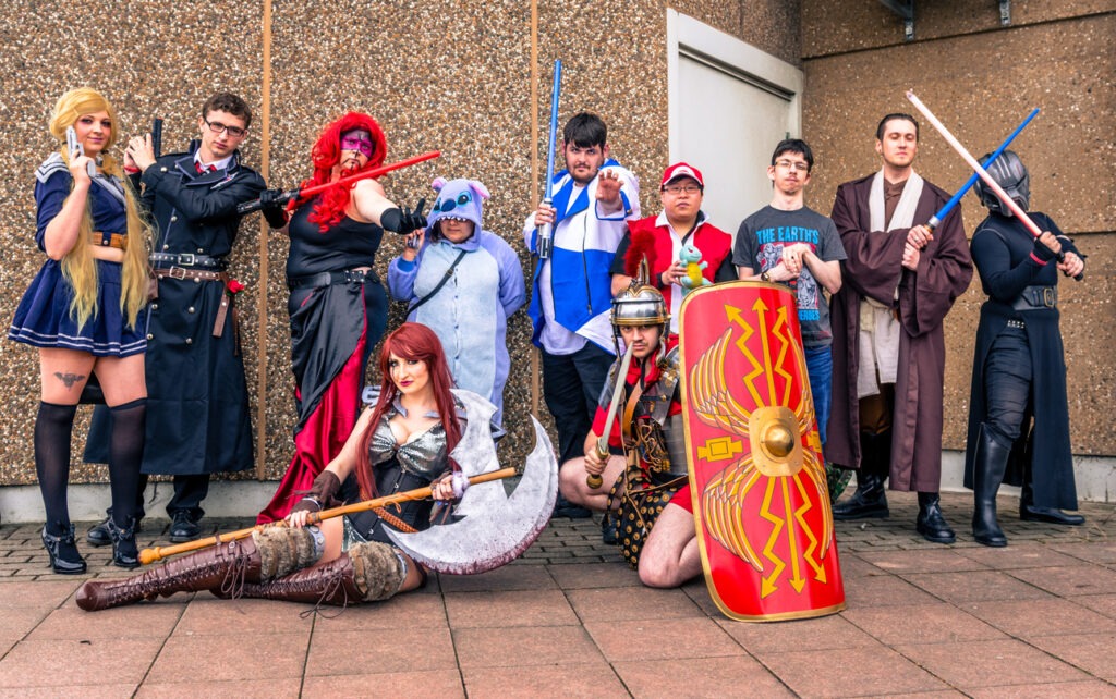 Group of cosplayers at Yorkshire Cosplay
