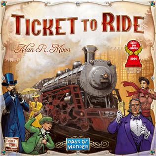 Latest version of Ticket to Ride Box facing in English