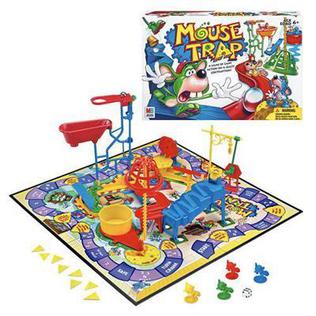 Mouse trap board game and box isolated on a white background
