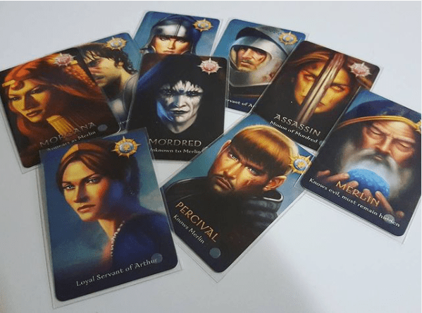 The character cards of the game Avalon