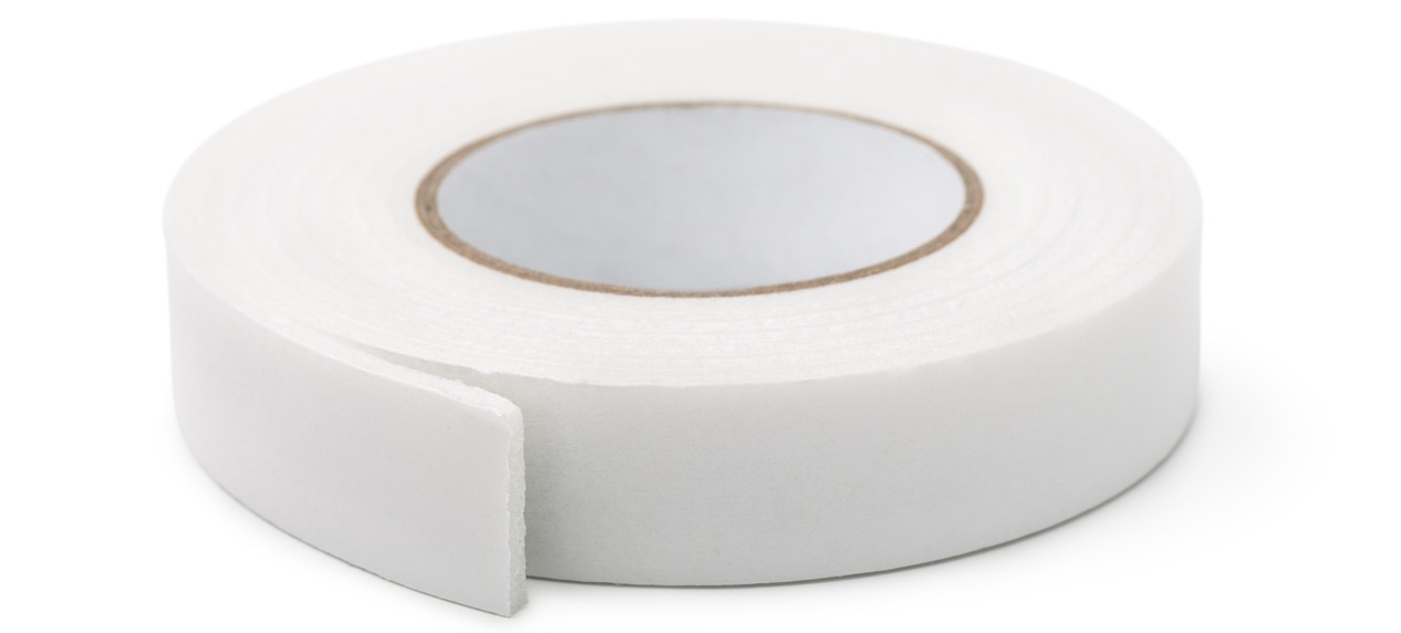 White stock image of double-sided foam tape