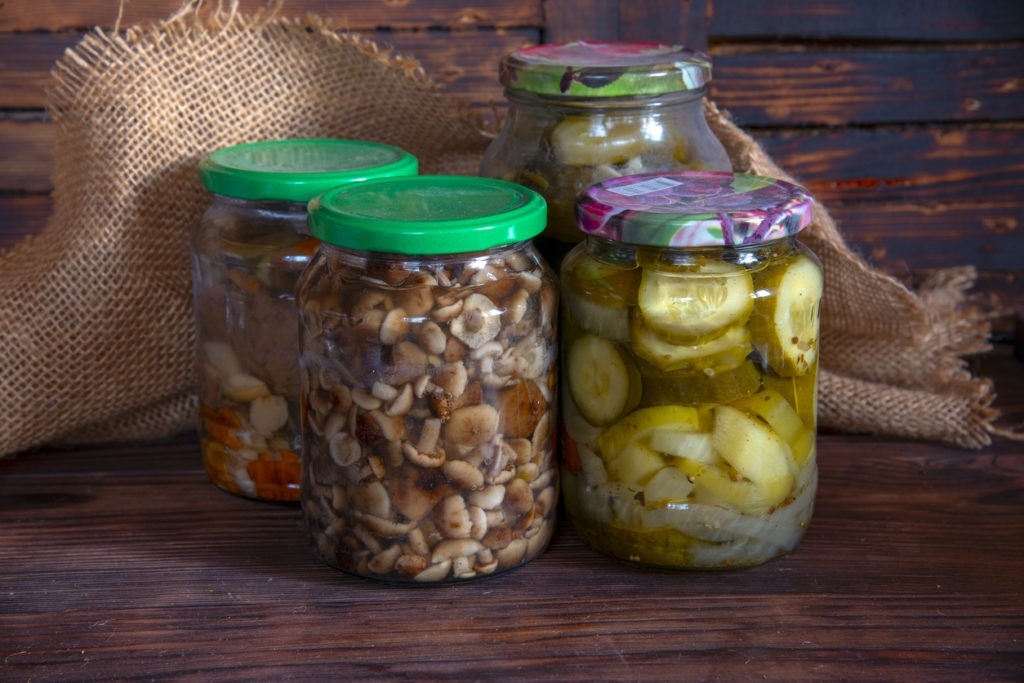 jars of pickled food