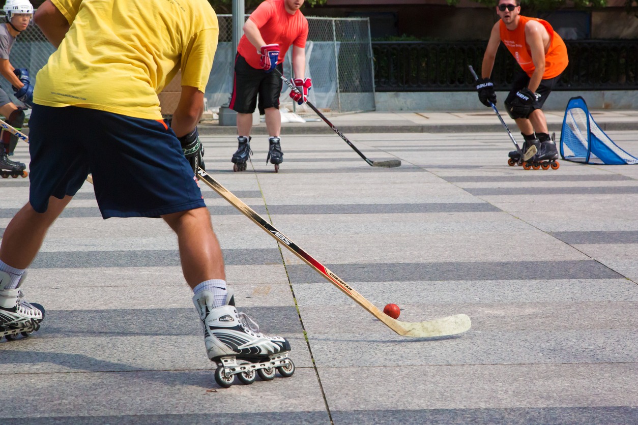 Roller in-line hockey in Washington downtown