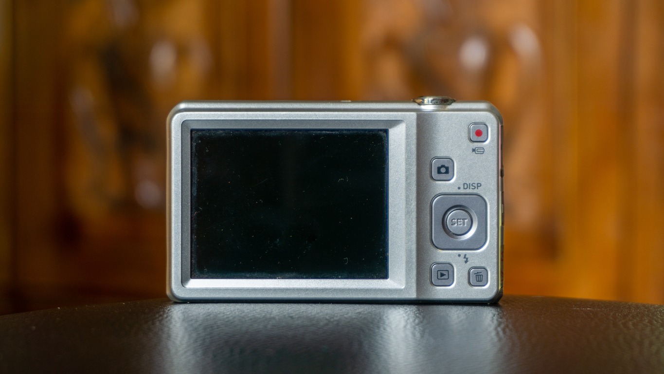 A camera with all its controls showing