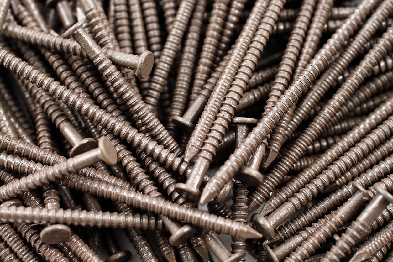 A pile of drywall nails