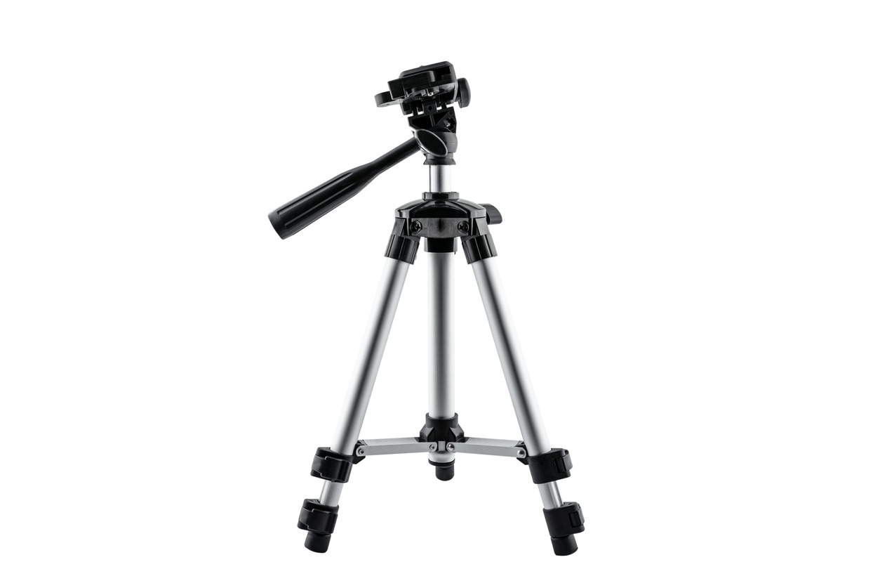 A small tripod on a white background