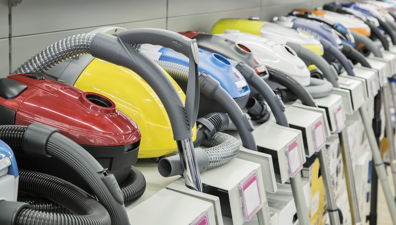 A variety of vacuum cleaners