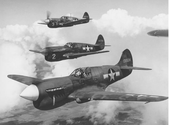 Curtiss P-40 Warhawk fighter planes