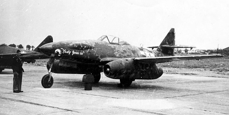 an Me 262 fighter plane in Germany