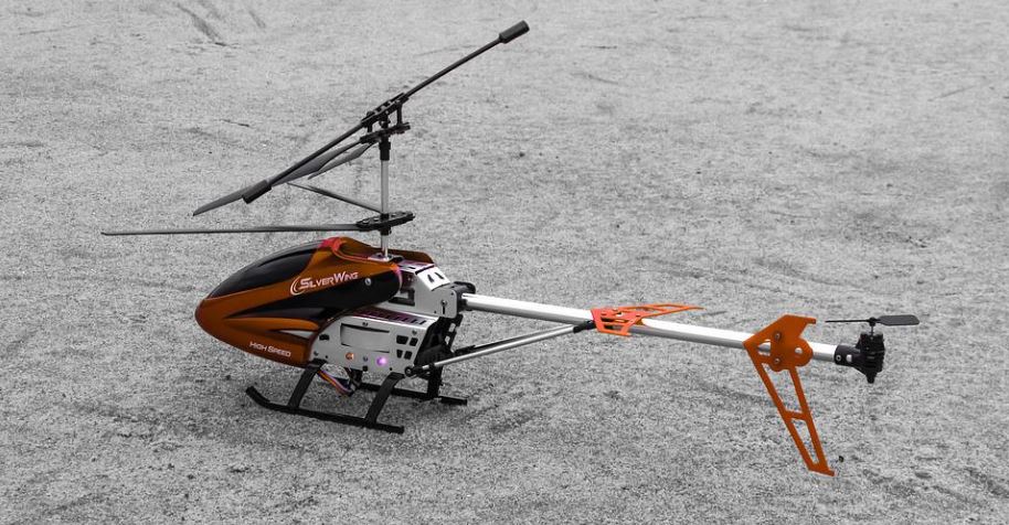 an RC helicopter