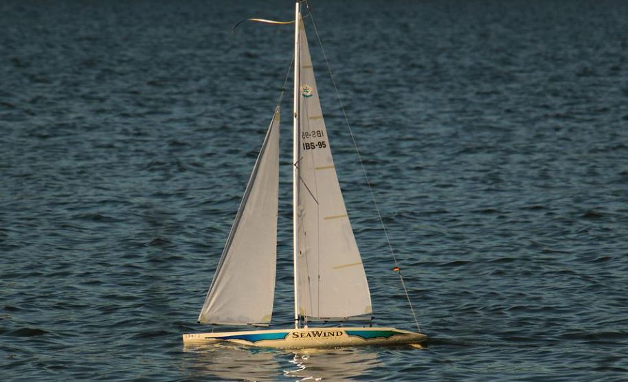 an RC sailboat