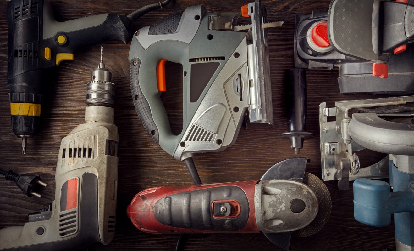 A collection of different power tools