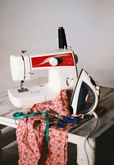 A-woman-using-a-sewing-machine
