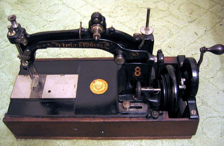 An-1880-hand-cranked-machine-from-the-Wheeler-and-Wilson-Company