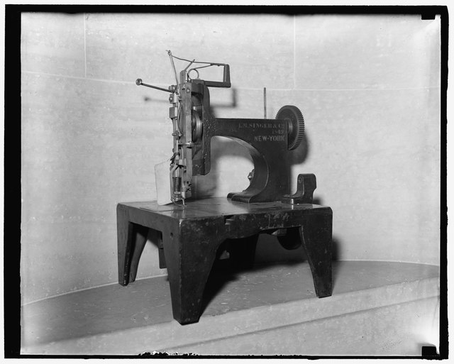 early model of Singer sewing machine
