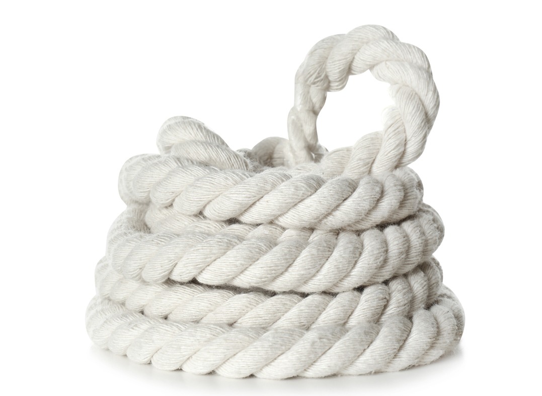 a bundle of cotton rope