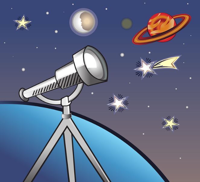 a-cute-illustration-of-a-telescope-and-the-outer-space