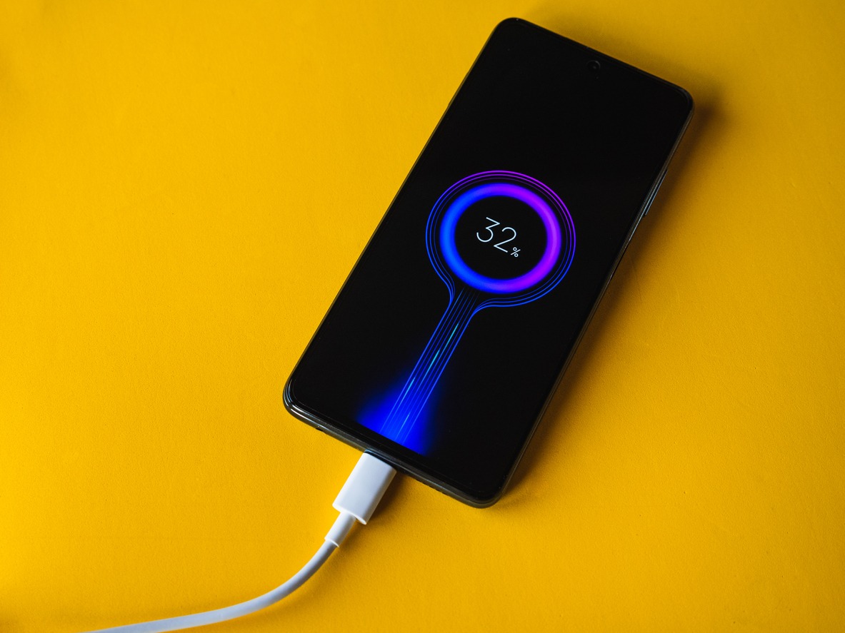 charging a smartphone