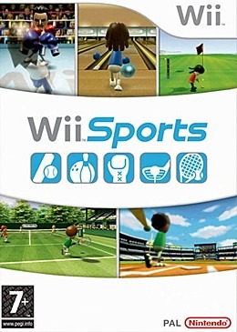 Cover of the European release of the Wii Sports video game for Nintendo's Wii video game console
