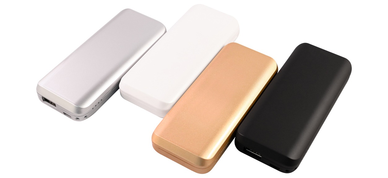 Power banks isolated on a white background
